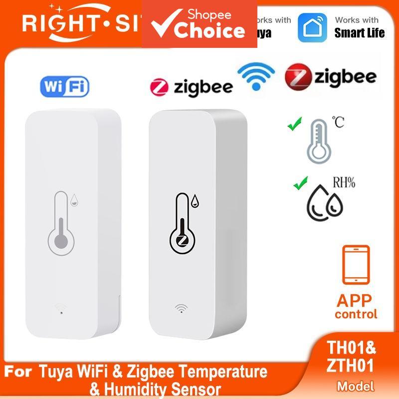  Para Tuya Sensor de Umidade e Temperatura Zigbee WiFi para Casa Inteligente Monitorização Interna com Google Home