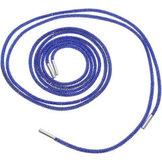 Cadarços de Cristal com Strass 100cm Azul Marinho Redondos Brilhantes para Substituição, Cordões Cintilantes para Tênis,