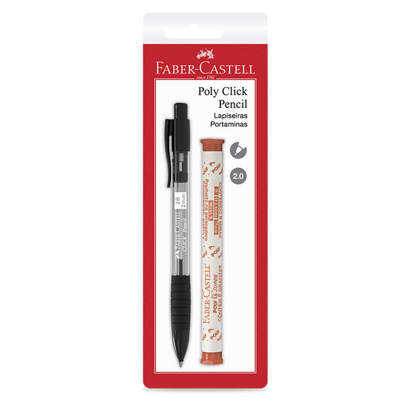 Lapiseira 2.0mm Poly Click Preta SM/20CPP\233798 com 1 unidade Faber-Castell