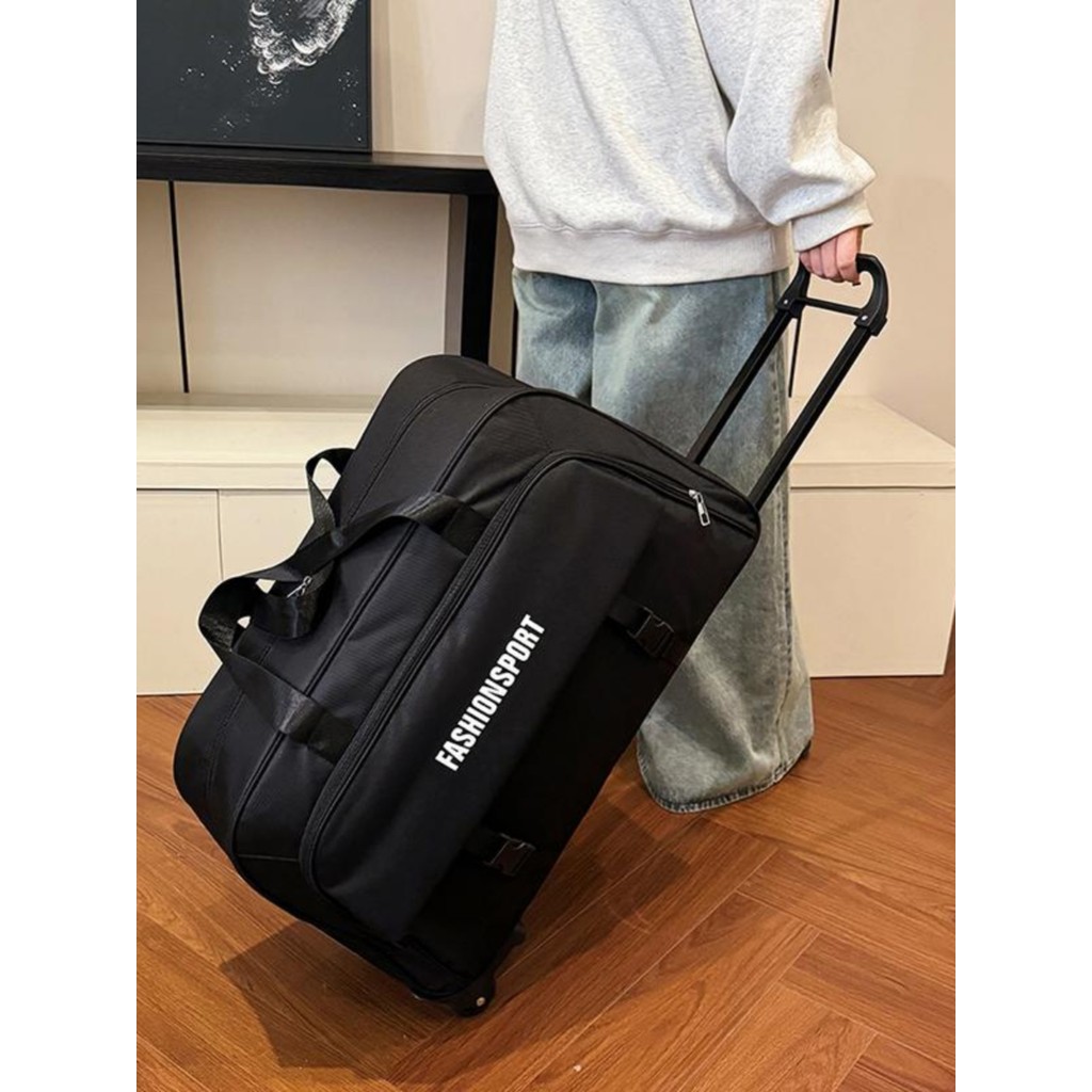 Saco de bagagem saco de viagem carrinho de grande capacidade de embarque saco de bagagem bolsa de viagem luz de cur