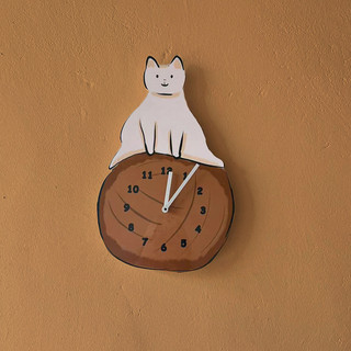 Bonito dos desenhos animados gatinho impertinente relógio de parede decoração do quarto das crianças relógio de parede i