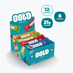Barra de Proteína BOLD - 21g de Proteína - Caixa Mista com 12 Unidades | 6 Sabores