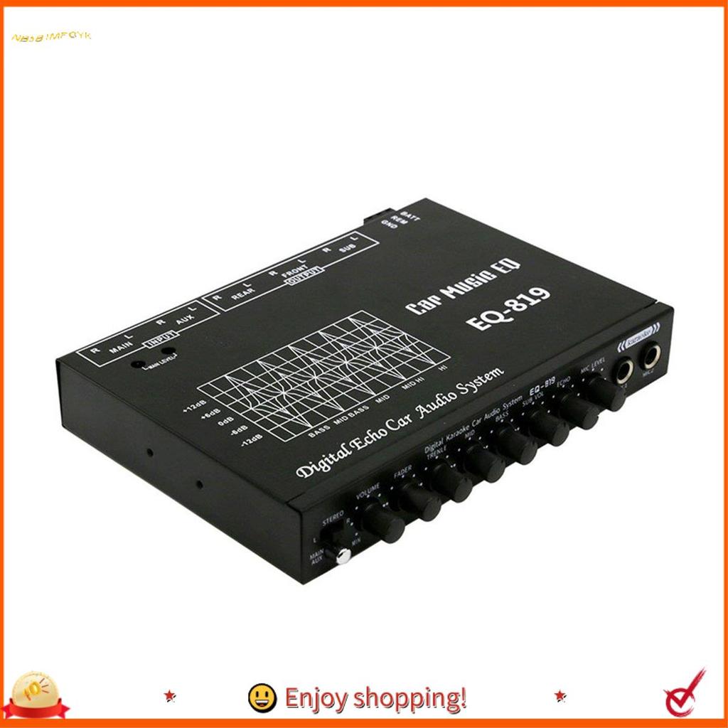 Ypdchuanhai0eq-819 Multifuncional Car Audio EQ Tuning Amplificador Crossover Equalizador Paramétrico De Áudio De Carro