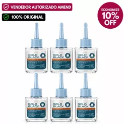 Kit Com 6 Reparador Amend Gold Black Nutritivo 30ML Brilho E Maciez