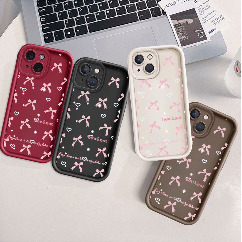 Bonito Bowknot Caso Para Samsung A27 A57 A37 A17 A07 A56 A26 A36 A55 A16 A15 A54 A06 A35 A23 A14 A53 A13 5G Fosco INS Lu