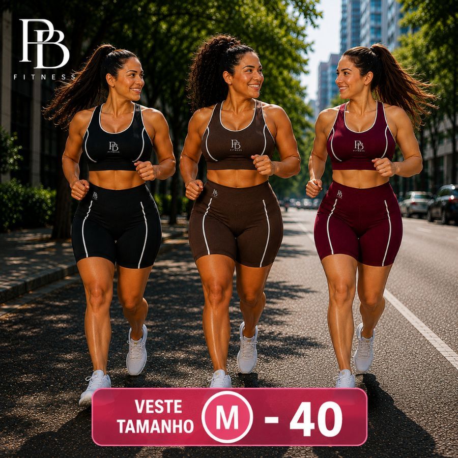 Conjunto Fitness de Academia e Corrida Top Shorts Premium para Treinos e Academia Zero Transparencia Feminino Cores
