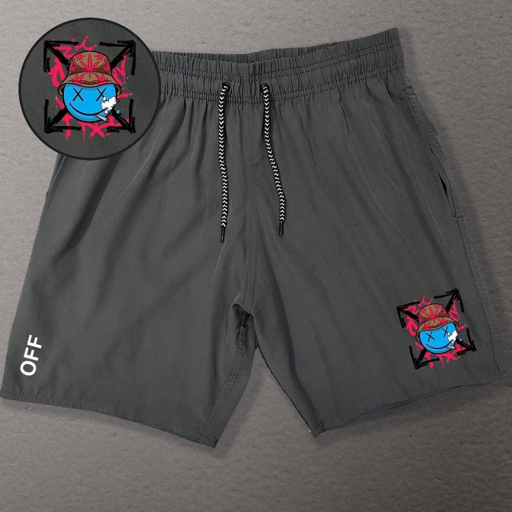 Bermuda Esportiva de Elastano Masculina - OFF 01 - Academia Corrida Skate Basquete Otaku