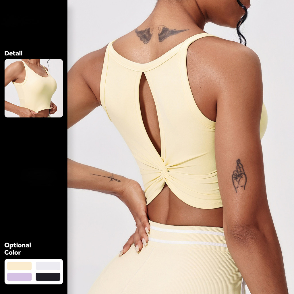Nu atado yoga sutiã bonito volta esportes colete correndo roupa interior apertada lazer Fitness yoga roupas femininas