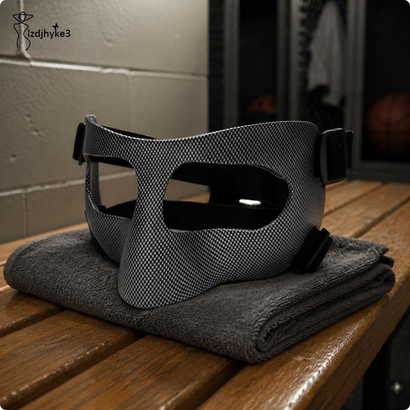 [lzdjhyke3] Máscara De Proteção Facial Ajustável Para Defensor De Basquete , Cobertura Prática De Colisão De Futebol