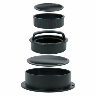 5 Moldes Conjunto de Hambúrguer com Base Removível Prensa Carne De Hambúrguer De Pressão Adequado Churrascos WL-2595