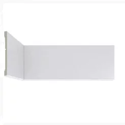 Kit 22,5m Linear Rodapé de Poliestireno Liso 7CMX2,25m Branco Casa Grassi Branco