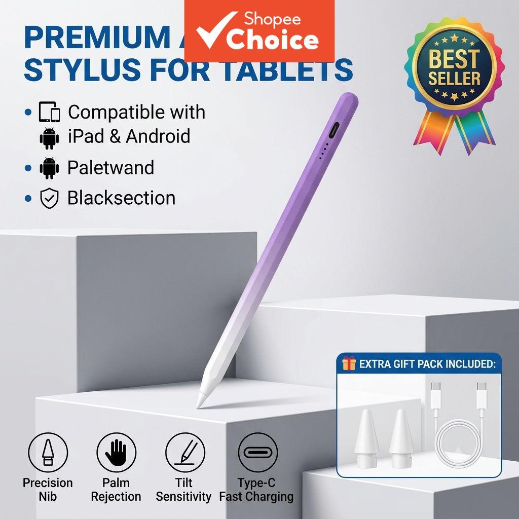 Caneta Stylus Ativa Universal Bluetooth-Livre Botão Único Touch Lápis Ponta Fina Para Tablet Nota Desenho Escrita