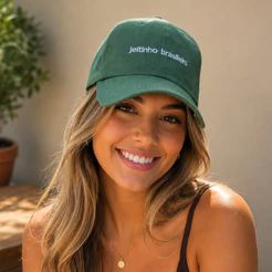 Boné jeitinho brasileiro Brasileira Beisebol Bordado Aba Curva Ajustável Unissex Casual