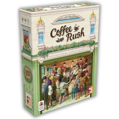 JOGO DE TABULEIRO COFFEE RUSH ASMODEE BOARDGAME ESTRATÉGIA COLEÇÃO CAFÉ CLIENTES CAFETERIA BARISTA