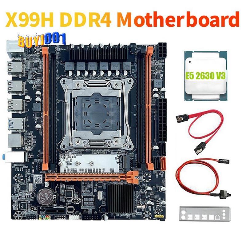Placa-Mãe De Mesa X99H + CPU E5 2630 V3 B85 LGA2011-3 4X DDR4 REG ECC RAM Slots M . 2 PCIE SATA3.0 X99H Para Jogos-Entre