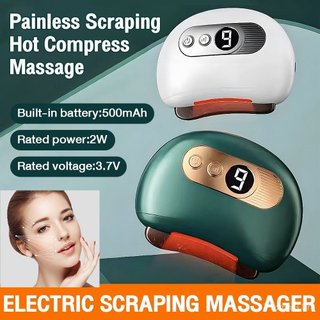 Massageador Elétrico Gua Sha 8000 RPM com 9 Velocidades Ajustáveis para Rosto e Corpo - Exclusivo para a Malásia ISDD