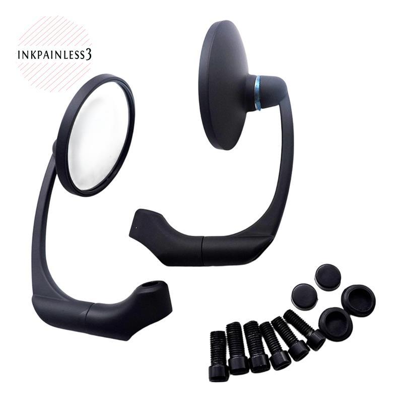 Ajustável 1 Par De Extremidade De Barra Redonda Cromada De 10 Mm Para Motocicleta Scooter Espelho Retrovisor Lateral Ace