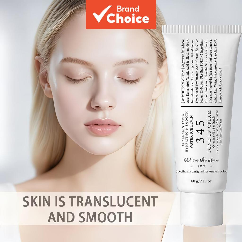 Water Ice Levin 345 Creme Clareador 60g - Hidratante Facial, Ilumina, Suaviza e Corrige o Tom da Pele para Todos os