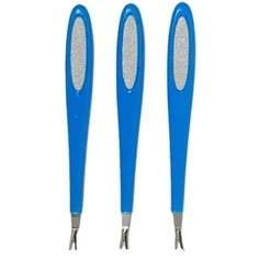 KIT COM 3 Peças Aparador Removedor De Cutícula Cortador Remover Pedicure Manicure Com Lixa