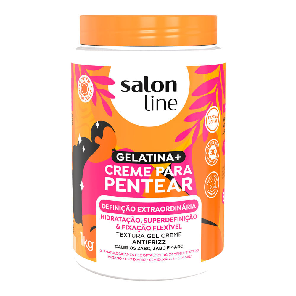 Creme de Pentear Salon Line Gelatina Mais Definição Extraordinária Antifrizz 1kg