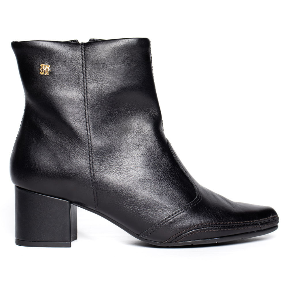 Bota Feminina Ramarim Total Comfort Couro Preto