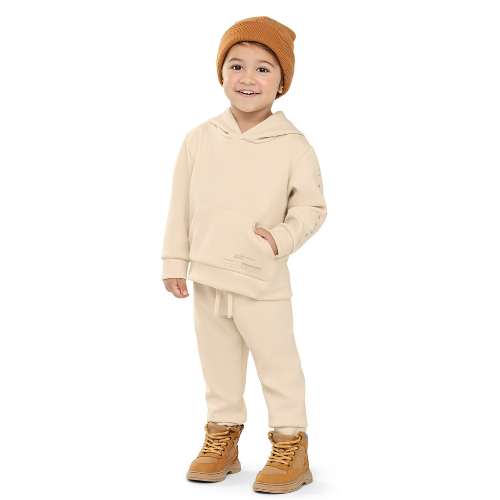 Conjunto Infantil Menino Manga em Puff Colorittá Bege