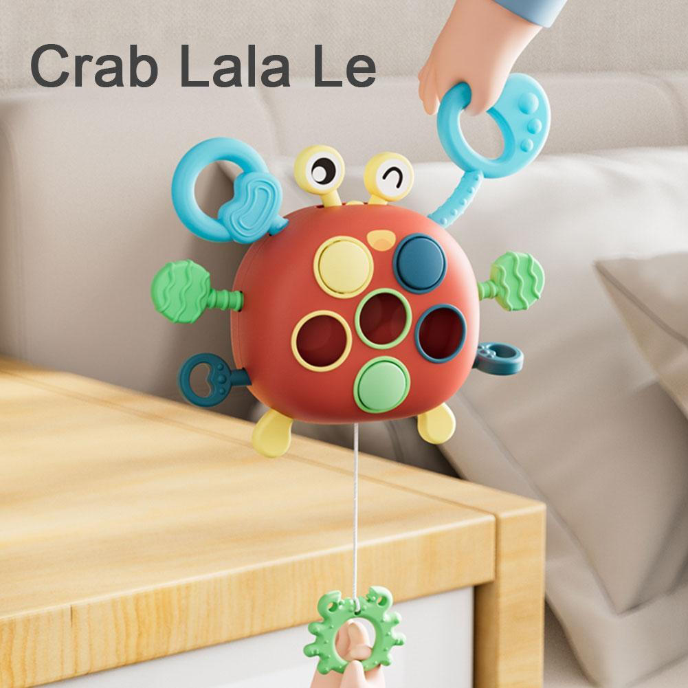 Bebê Criança Brinquedos Sensoriais Montessori Puxar Corda Interativo Silicone Brinquedo Educativo R9n5
