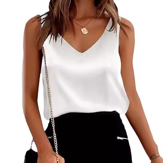 Camisola feminina verão exterior sem mangas Casual estilo solto