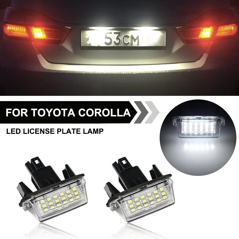 2 Peças Para Toyota Yaris Prius Corolla Camry LED Luz Da Placa De Licença Auris Versão Lâmpadas Identificação Substituir