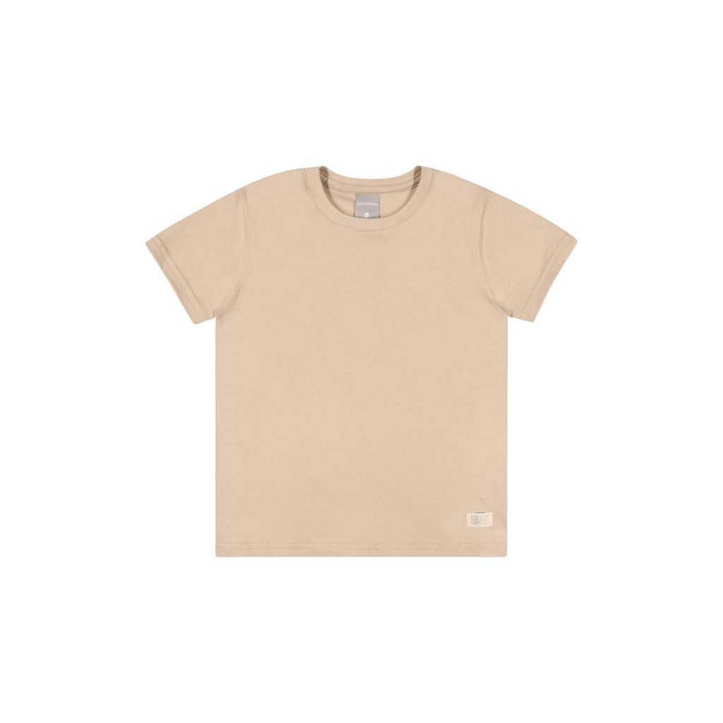 Camiseta Curta Infantil Menino Suedine Colorittá Marrom
