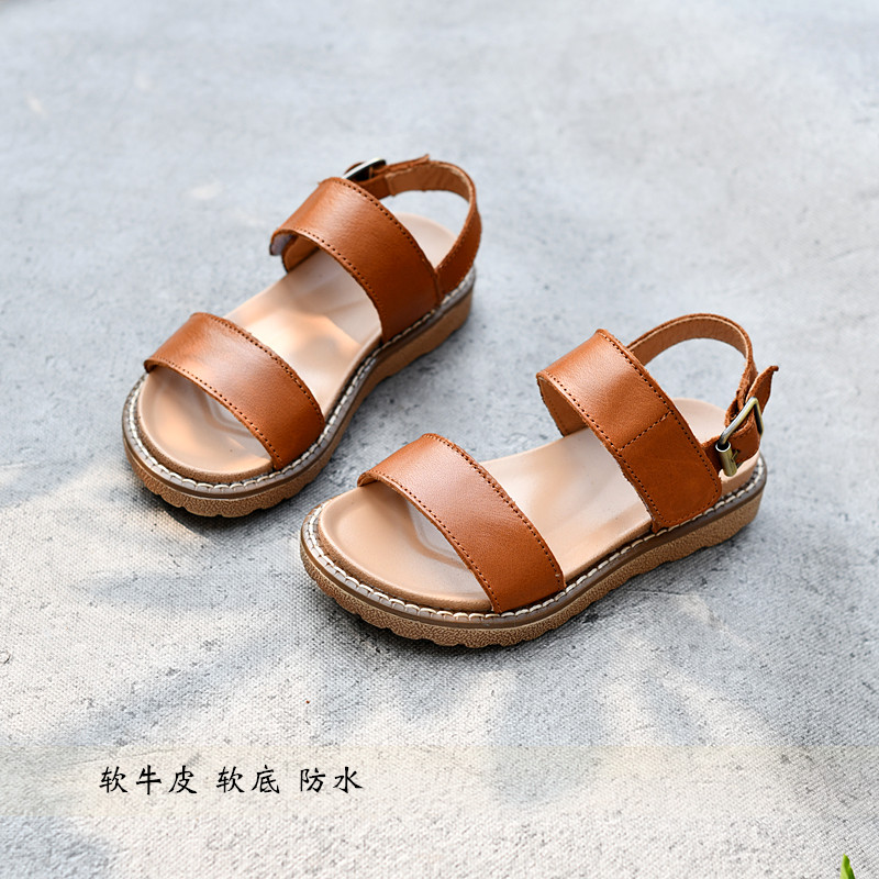 Meninas sandálias 2022 verão versão coreana sapatos de praia Casual sola macia leve crianças uma palavra cinta princesa 