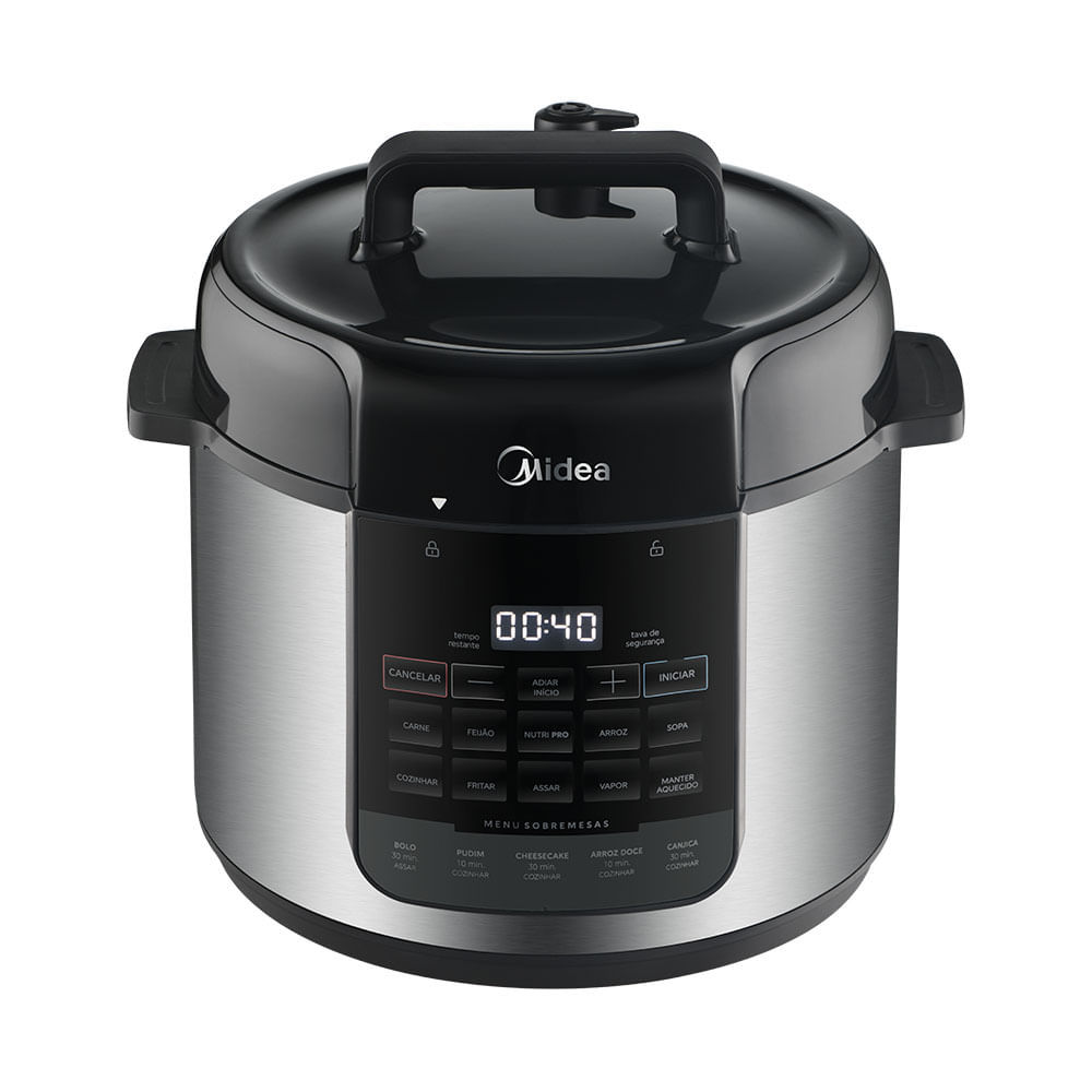 Imagem Panela de Pressão Elétrica 5L NutriPro Inox Midea