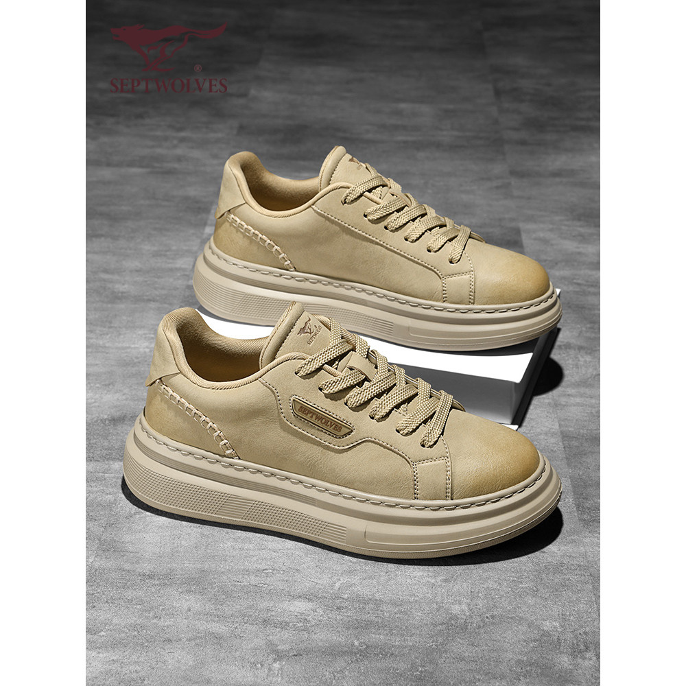 Sete lobos sapatos masculinos ao ar livre sapatos casuais tênis masculinos moda de sola macia sapatos da moda estilo bri