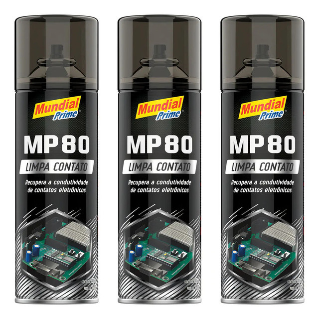 Kit 03 Uni Limpa Contato Elétrico Eletronico Mundial Prime