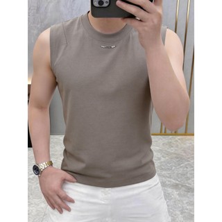 Colete masculino de verão juventude em torno do pescoço sem mangas camiseta de secagem rápida colete esportivo Casual Al