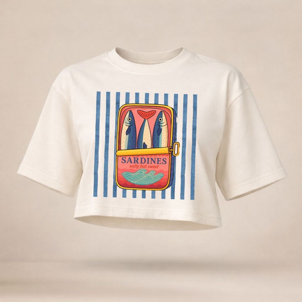 Cropped Feminino Oversized Estampada Blusa Soltinha Confortável 100% Algodão Praia Academia Passeio