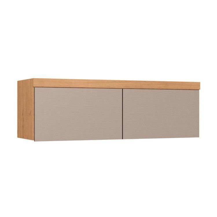 Armário Aéreo Modulado Casal 2 Portas Infinity Marrom/Cedro/Duna Cedro/ Duna Line