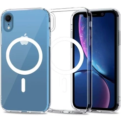 Capa MagSafe Transparente + Película Vidro 3D P/ iPhone XR