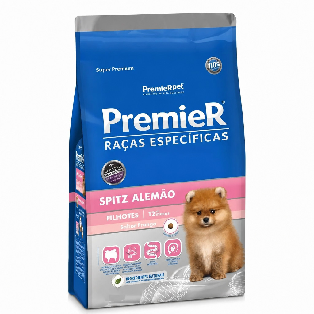 PremieR Raças Específicas Spitz Alemão Filhote 2,5kg ? Ração Super Premium para Cães Filhotes