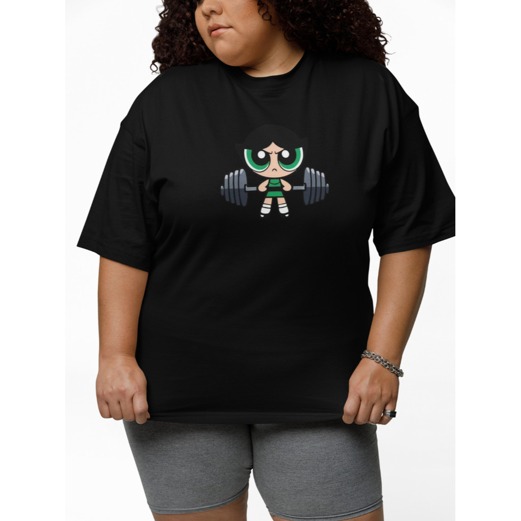 Camiseta Feminina blusa Academia streetwaer oversized camisa as meninas super poderosas 100% algodao