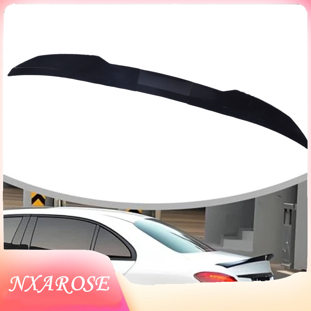 nxarose Oreilet Spoiler traseiro do porta-malas Asa traseira 117-128 cm ABS ajustável Forte adesão Guarnição da borda