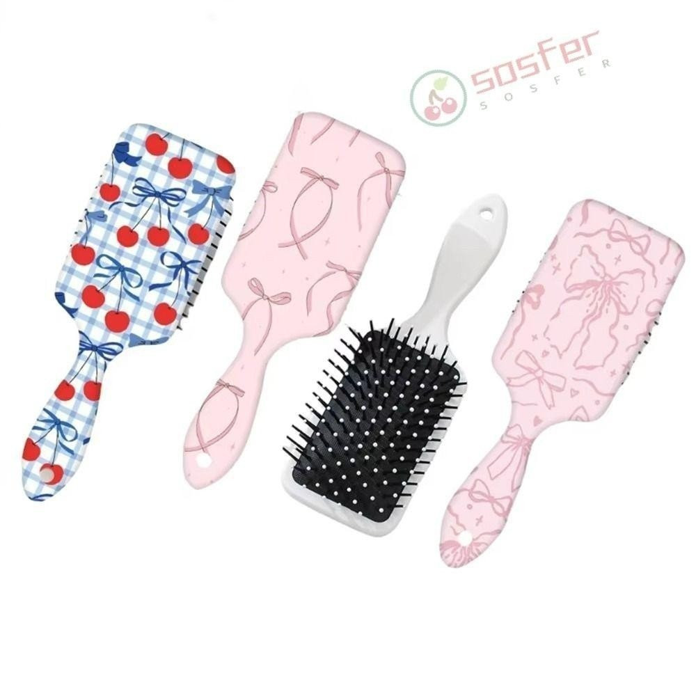 Pente De Massagem SOSFER , Escova De Cabelo Portátil Com Almofada De Ar Fofa , Ferramenta De Estilo De Plástico Antiestá