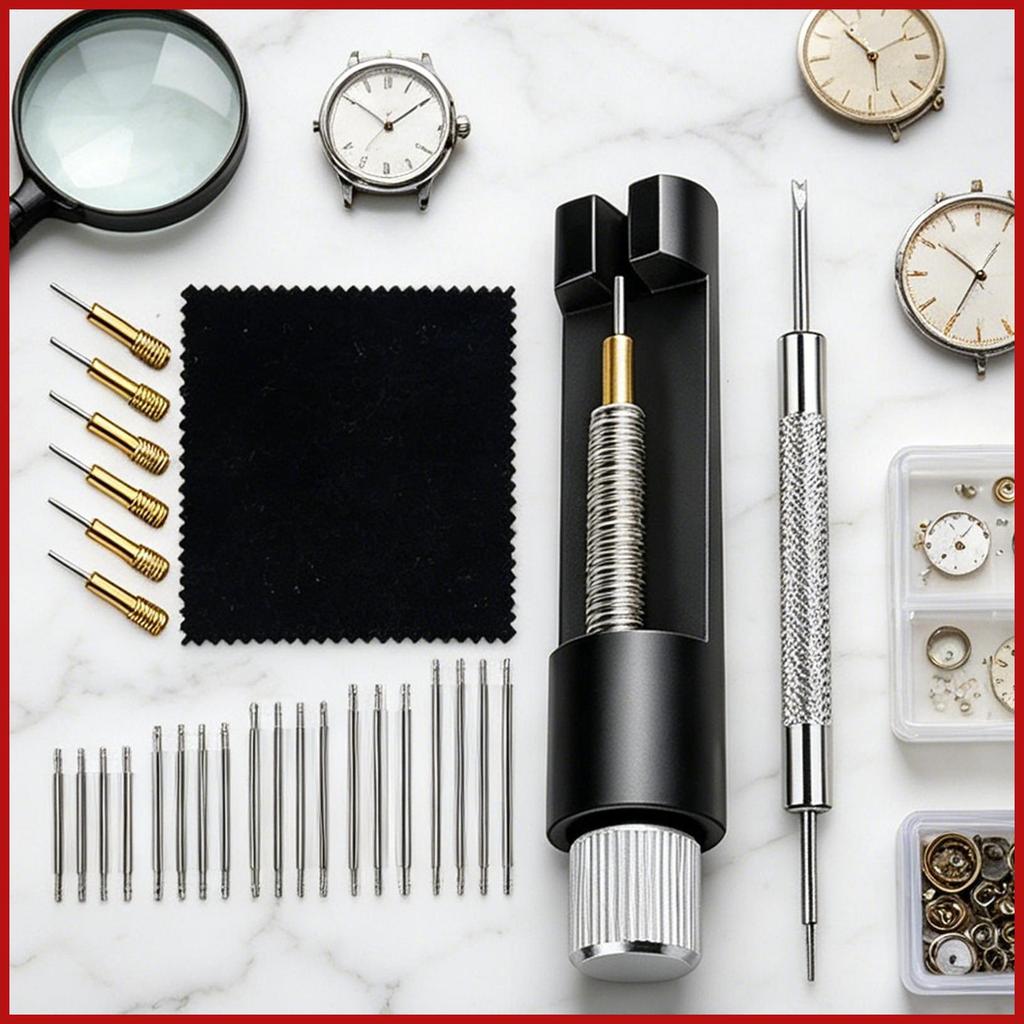 Ferramenta De Remoção De Pino De Relógio Com Pano De Limpeza Kit De Ferramentas De Ajuste Portátil Para Viagens Reparaçã
