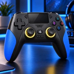 Controle Multiplataforma Knup KP-GM045 Bluetooth 2.4G Hall Effect Tela Led RGB Macro XInput DInput PC Switch Android iOS