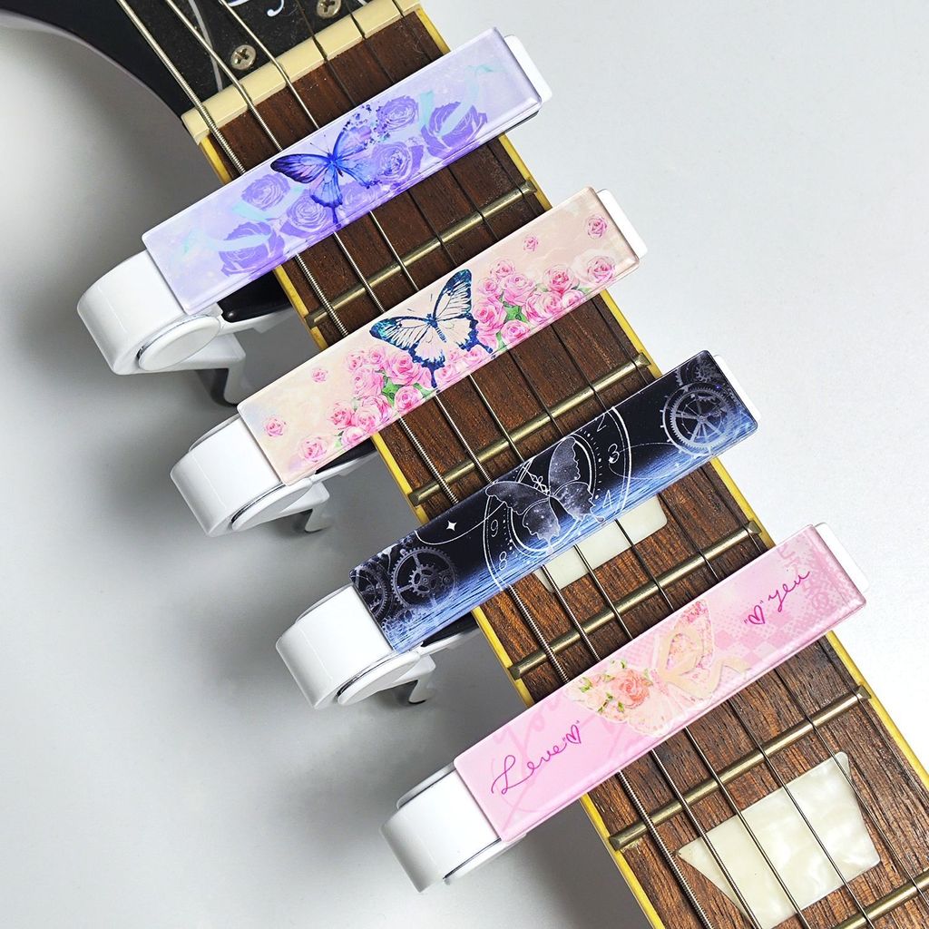 Borboleta Rosa Guitarra Capo Original Capo Borboleta Rosa Capo