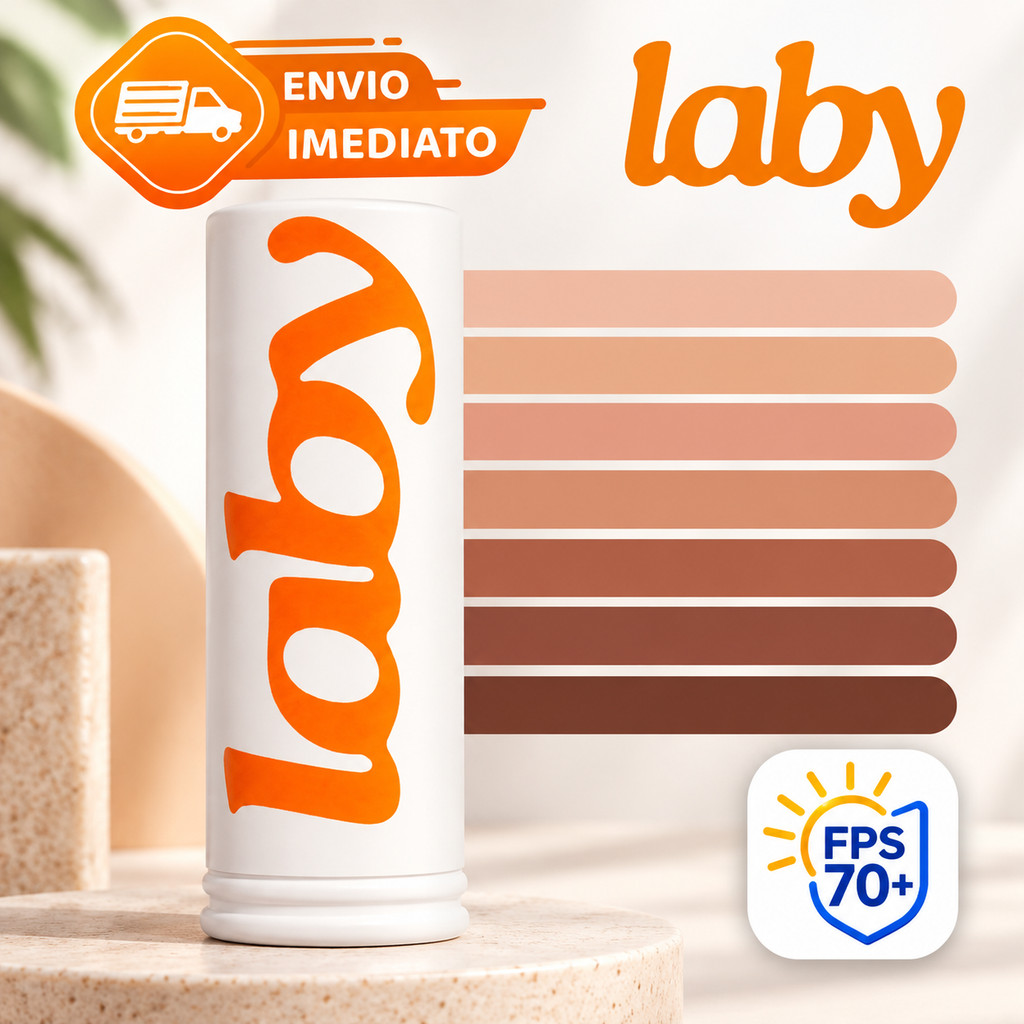 Protetor Solar Facial Com Base em Bastão Laby Efeito Matte 12g FPS 70 Stick Envio Imediato