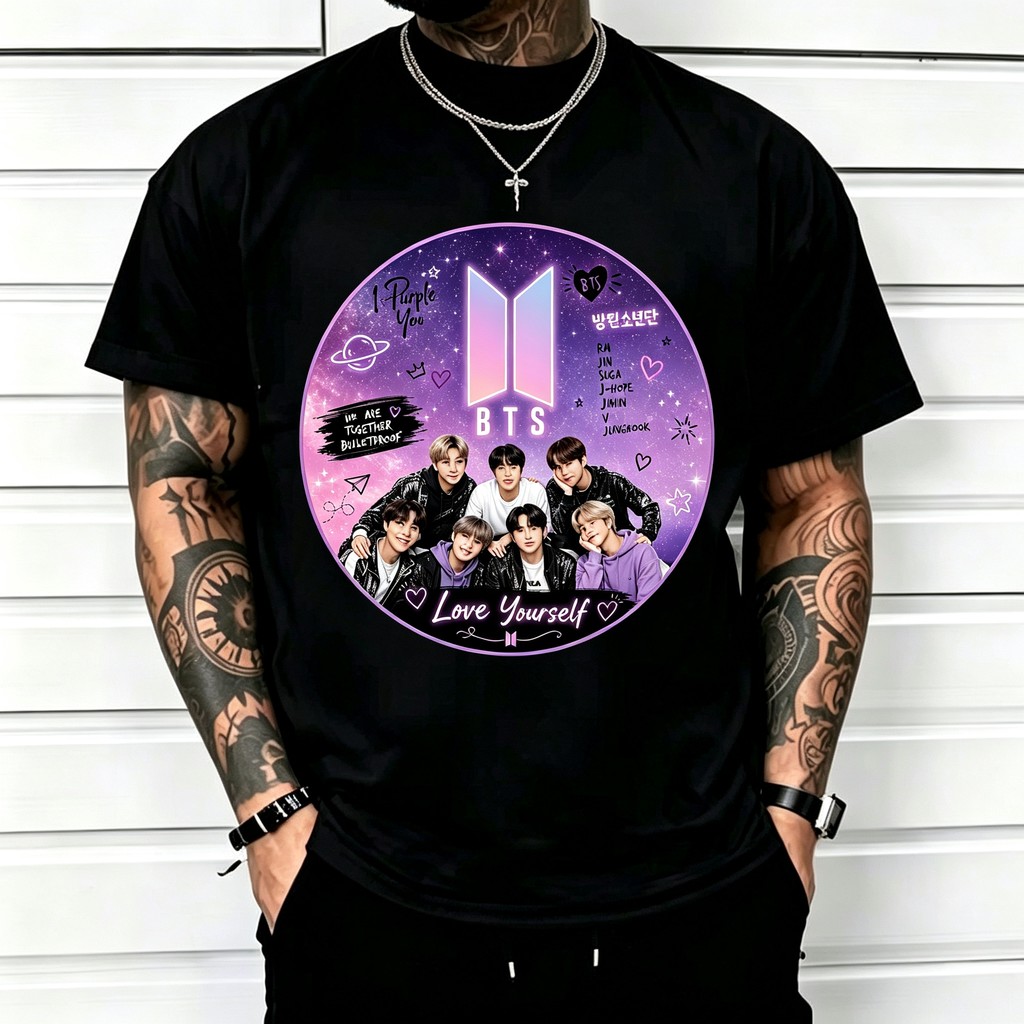 Camiseta 100% Algodão Camiseta Masculina e Feminina BTS Wink Collage Unisex Algodão Premium Streetwear Envio Imediato Ov