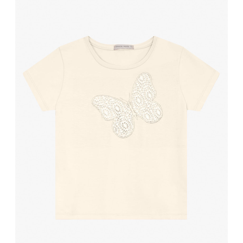 Blusa feminina em Cotton Leve Trick Nick Off White