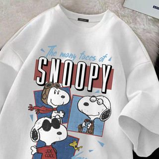 (Bercolection) Camisa Camiseta Snoopy Print Camisetas Femininas Fitness Feminina