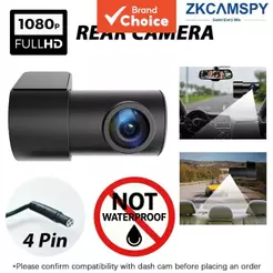 Câmera De Visão Traseira 1080p HD De 4 Pinos Para Espelho Dashcam Dvr 360 ° Rotação
